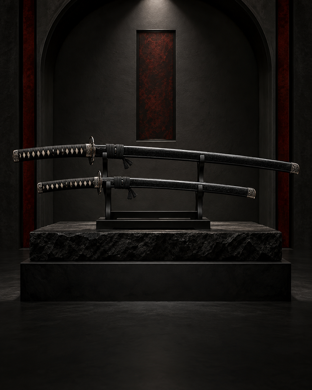 Dual blade sets on black display