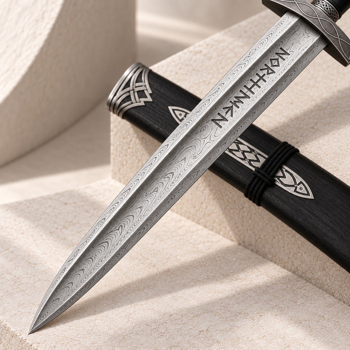 Damascus Viking Short Sword