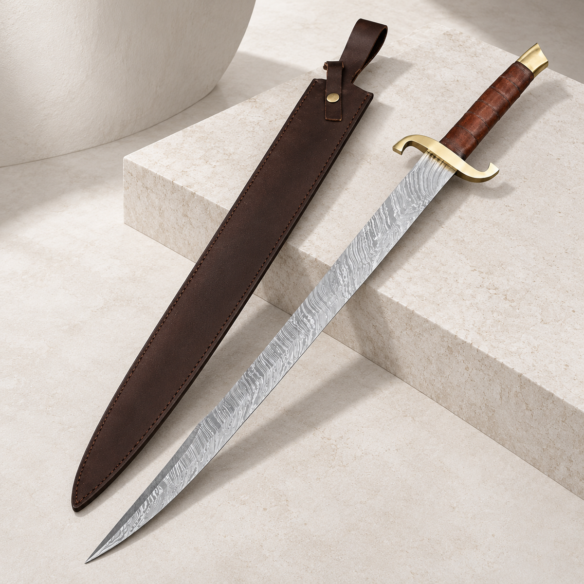 Damascus Viking Sword