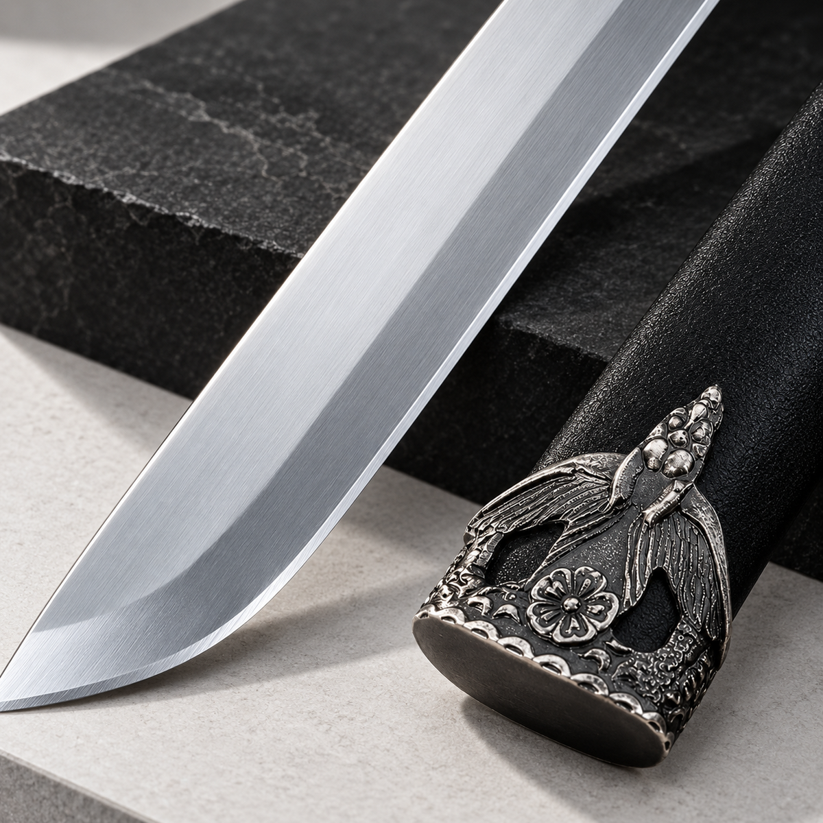 Silver Dragon Wakizashi