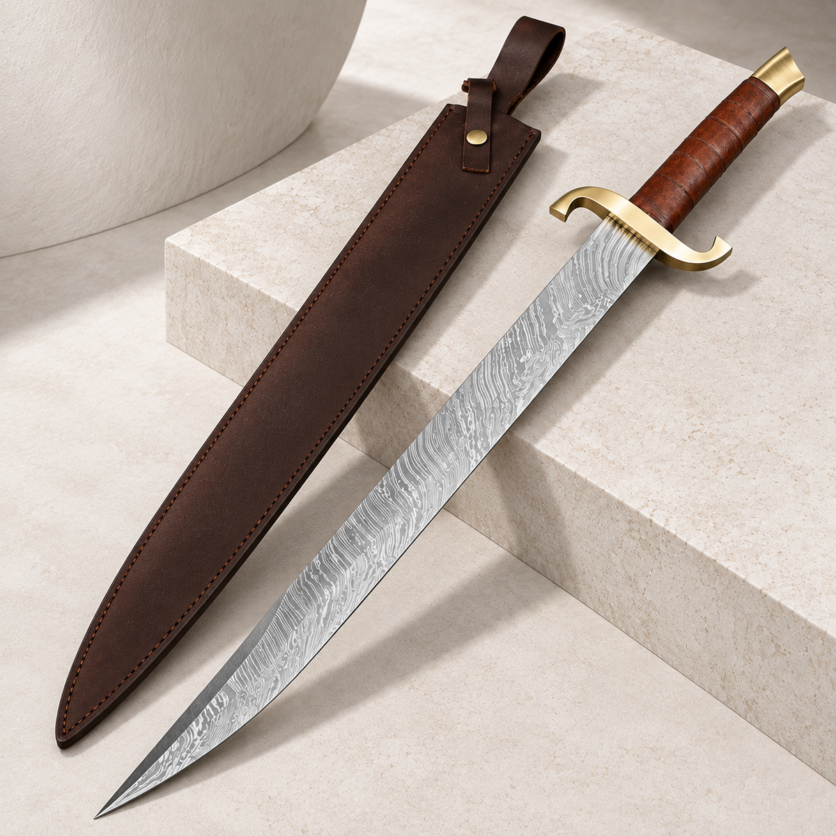 Damascus Viking Sword