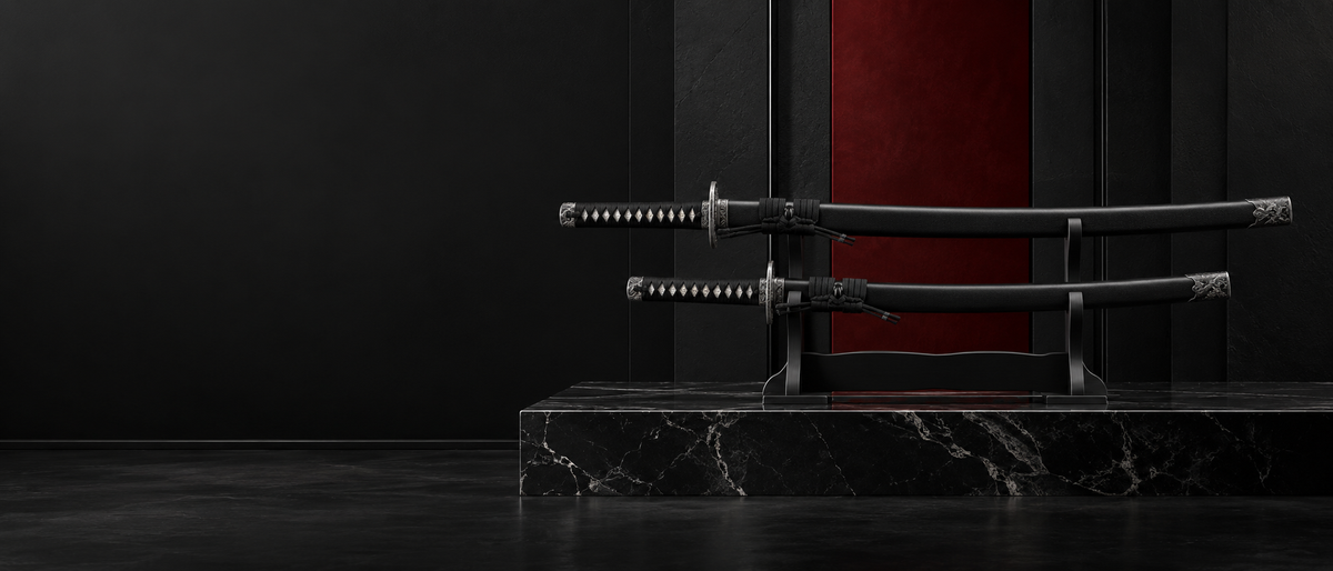 Dual blade set in a premium black studio